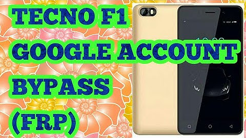 Bypass Tecno F1 8+1 E1 Google Account(FRP)-New Method
