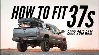 How to Fit 37s on Your 3rd or 4th gen Cummins Ram 2500/3500 the RIGHT Way!