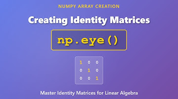 NumPy np.eye() Tutorial: Identiteitsmatrices maken in Python | Basisprincipes van lineaire algebra