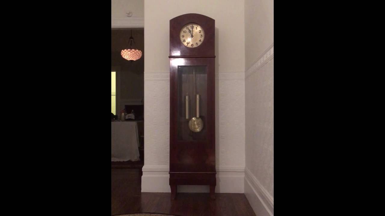 Kieninger Art Deco Grandfather Clock w/ HalfMuffled Chimes YouTube