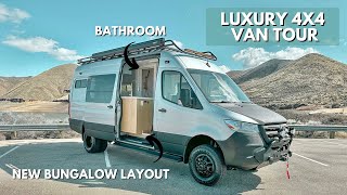 LUXURY 4x4 VAN TOUR | NEW Bungalow Layout w/ platform bed, wet bath and front seating area by Sara & Alex James  16,631 views 1 year ago 26 minutes