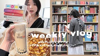 ༄ ‧₊˚ 🍳 weekly vlog ⌦ a lot of unboxings, bookstore visits, studying, eating good food ♡ ‧₊