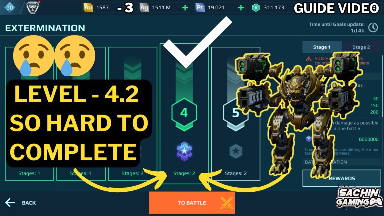 NEW Extermination Level 4 Completed | War Robots Hunting Ground - YouTube