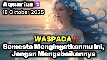 Aquarius♒️ WASPADA‼️ Semesta Mengingatkanmu Ini, Jangan Mengabaikannya  Oktober 2025 - Planet Zodiak
