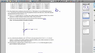 4. b. - 2005 AP Calculus AB Free Response (No Calculator)