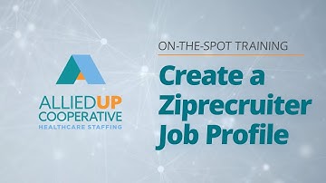 On-the-Spot Training: How to Create a Ziprecruiter.com Account
