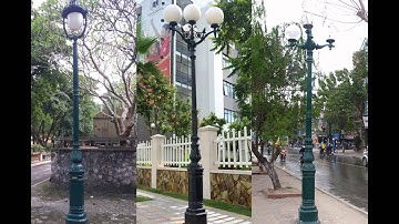 cột đèn đế gang DC02,DC05B,DC06; cột sân vườn BANIAN,cột ARLEQUYN