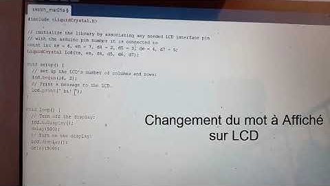 Afficheur LCD Arduino