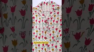 Front Open Collar Kurti Design