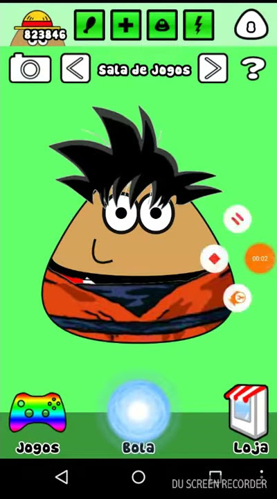 as minhas figurinhas do Pou e tem a do pou Super Saiyajin da Akatsuki 