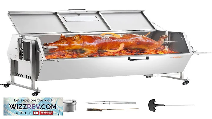 Roaster Spit Rotisserie BBQ Grill Pig Lamb Chicken Roaster with Cover 60W Review