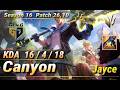 【KRサーバー/C1】Gen.G Canyon ジェイス(Jayce) VS タロン(Talon) JG - Patch26.10 KR Ranked【LoL】
