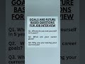 GOALS AND FUTURE BASED QUESTIONS FOR JOB INTERVIEW #trending#youtube#shorts