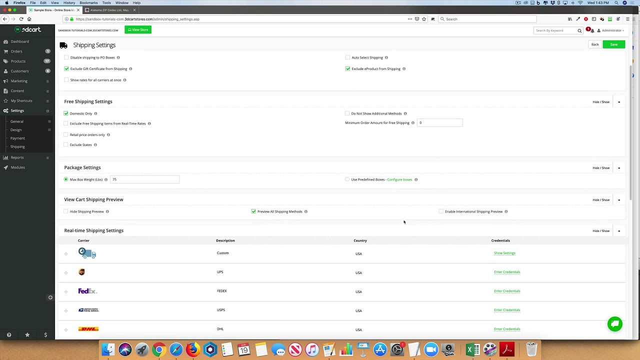 ecommerce software free download How to set up a shipping method in your 3dcart store