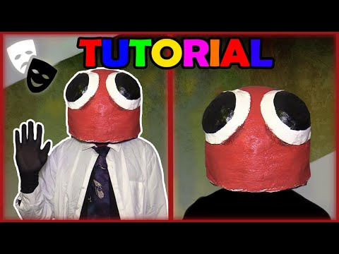 How to Make: Red Rainbow Friend Cosplay Mask! (Roblox) 