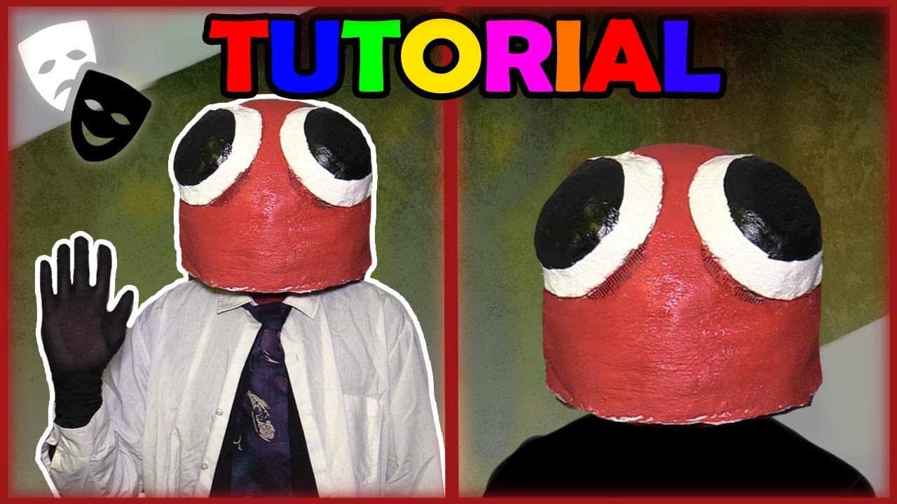 How to Make: Red Rainbow Friend Cosplay Mask! (Roblox) 