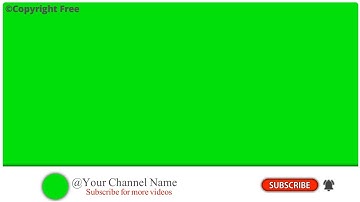 Copyright Free Subscribe and bell button intro for YouTube channel | Green screen
