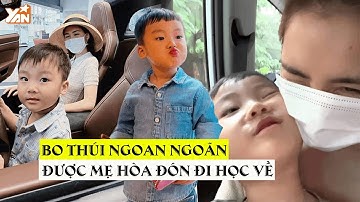 Bo Thúi ngoan ngoãn, lễ phép khi được mẹ Hòa Minzy đón đi học về: Viết tâm thư xin lỗi con