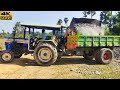 Swaraj 744 XM Tractor with Full Loaded Trolley of 744 Granite Jolly Pulling Very Easily | #CFV |