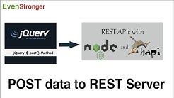 POST method using jQuery AJAX call to [ NodeJs + HapiJs ] REST API | Evenstronger | Tutorial - Durasi: 20.23. 
