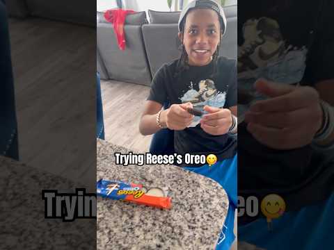 Trying the new Reese’s Oreo😋 #tastetest #reeses #oreo #viralvideos