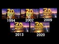 20th Century Studios Logo Comparison 1994 2020