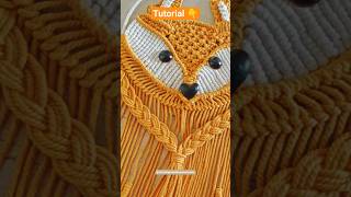 New Macrame Fox 🦊 Tutorial || macrame animals #shorts #viralvideo #diy