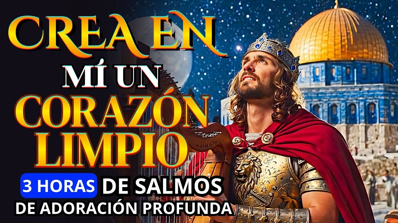Crea en Mí un Corazón Limpio | 3 Horas de Salmos de Adoración Hebrea | Música para Orar y Sanar