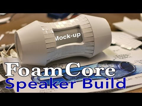 FoamCore model making Design Build with Foam Board: Wireless Bluetooth Speaker Mock up and Wahey-C1