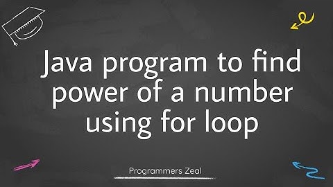 Java program to find power of a number using for loop