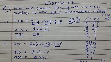 Class 8 - Exercise 5.3 - Q 4 | Find the square roots of the following numbers