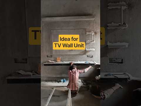 TV Wall Design with Granite #tvwallunit #ideas