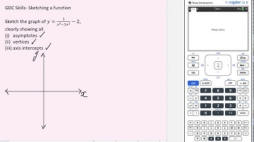 GDC  Sketching functions (asymptotes, intercepts, vertices)