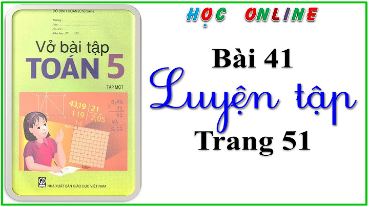 Vở bài tập toán lớp 5 trang 51 năm 2024