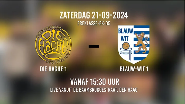Die Haghe 1 - Blauw-Wit 1