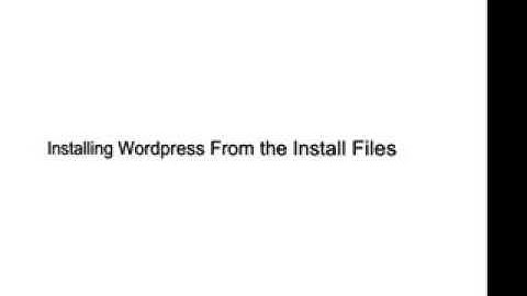 How to install wordpress blog on your webserver instruction video