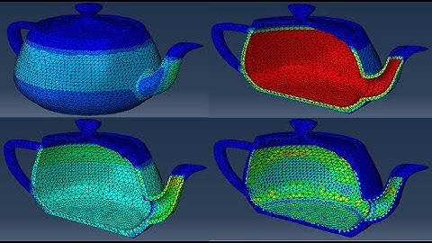 ABAQUS CAE/Example 9: Heat transfer analysis of a Teapot #abaqus #FEM