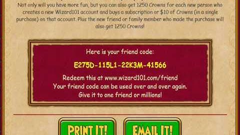 Wizard 101 Friend Code