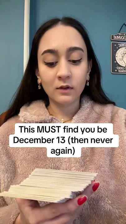 This MUST find you by December 13 (then never again)