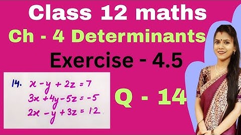 Ch - 4 Determinants | Exercise - 4.5 Q - 14 | Class 12 maths | New NCERT