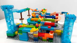 Satisfying Marble Run with Double Towers — Endless Drops & Perfect Flow 😳🔥