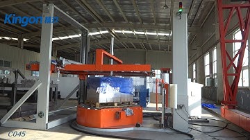 Online stretch wrapper with top sheet dispenser