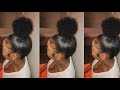 how to do a top knot bun with short natural hair 😍