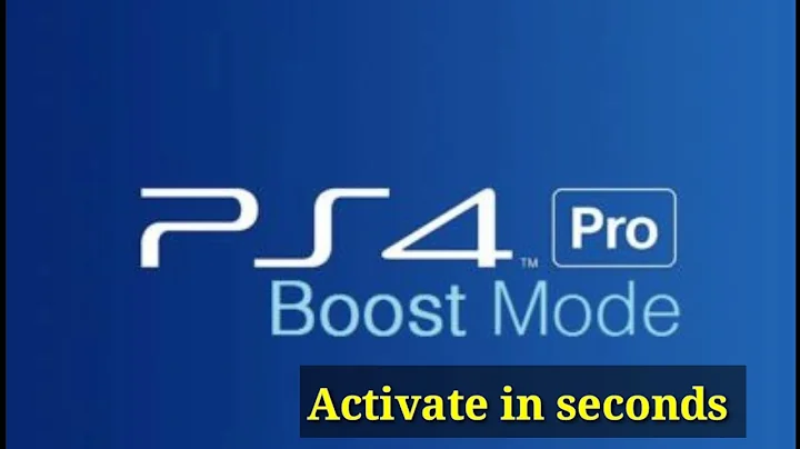 How to activate Boost mode in PS4 PRO | Fastest way