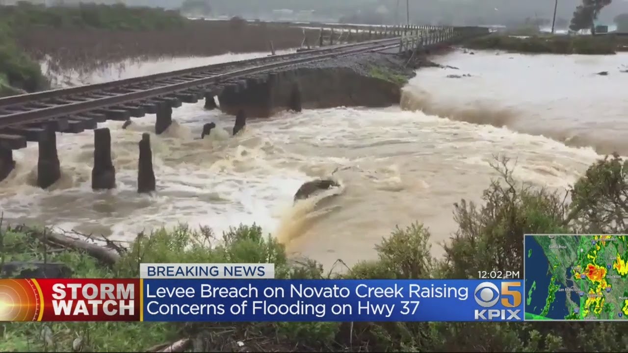 Authorities Warn Of Potential Flooding After Novato Levee Breach - YouTube