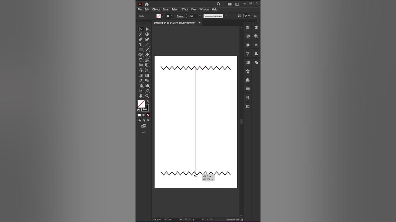 How To Create Zig Zag Pattern in Adobe Illustrator 2022 Tricks shorts