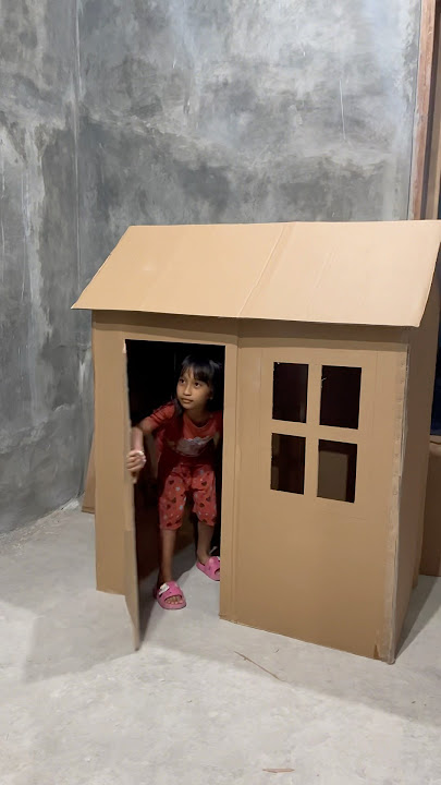 Making a house from cardboard #creation #cardboardhouse #house #diy #crafts