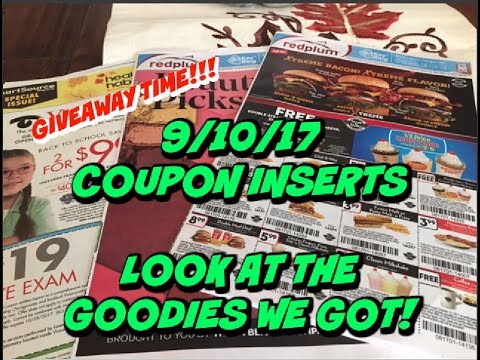 9/10/17 COUPON PREVIEW:  WHAT GOODIES DID WE GET | GIVEAWAY TIME!