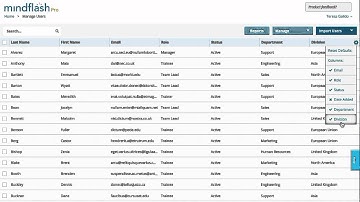 Manage Users - Show/Hide Column