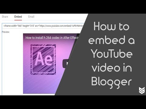 How to embed (add) YouTube video in Blogger